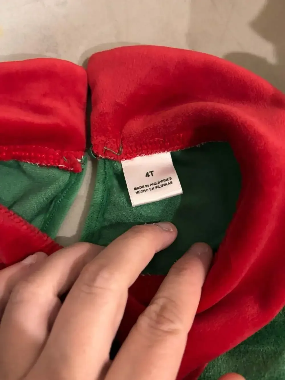 Holiday Time Toddler Girl Elf Velour Cosplay Dress